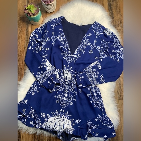 Lovers + Friends Spring Blossom Romper REVOLVE - Picture 2 of 8